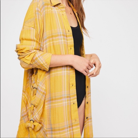 Free People Tops - Free People nordic day plaid oversized shirt
